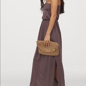 H&M Mauve Purple Strapless Maxi Dress